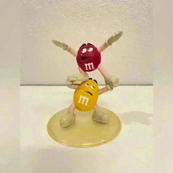 M&M's Vintage Red and Yellow Character Candy Dish NO DISH INCLUDED 6" - Picture 1 of 7